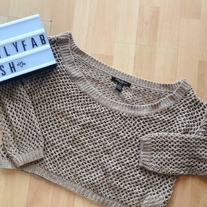 Holes Pattern Cropped Long Sleeves Sweater🌾🍂